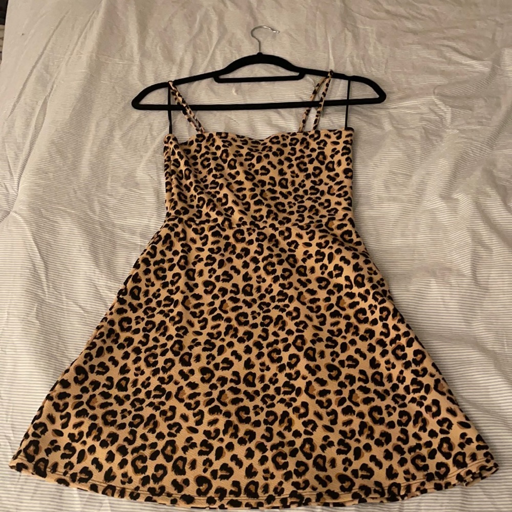 Leopard skater dress